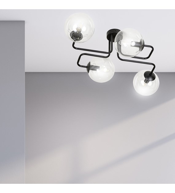 BRENDI 4 lampes plafonnier design en verre transparent BRENDI 4 BL TRANSPARENT" se traduit en français par "BRENDI 4 BL TRANSPARENT". Le titre semble être un nom de produit ou une marque qui ne nécessite pas de traduction. Si "BL"...