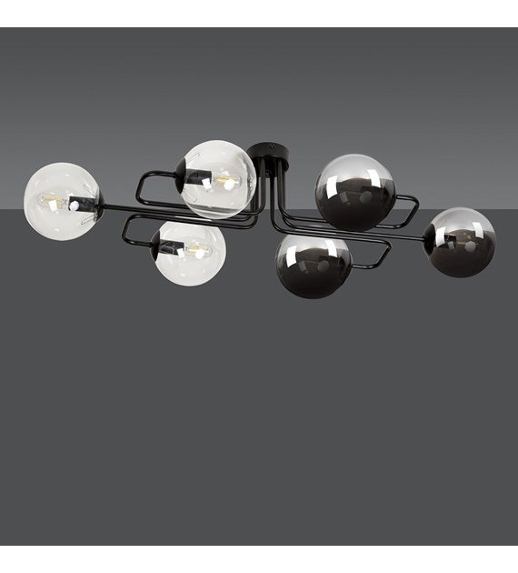 BRENDI Plafonnier 6 sources, design minimaliste, verre transparent BRENDI 6A BL MIX 3" ne contient pas d'éléments clairement traduisibles car il semble être un nom de produit spécifique. Toutefois, s'il s'agit d'un titre de modèle ou de série,...