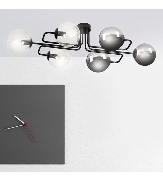 BRENDI Plafonnier 6 sources, design minimaliste, verre transparent BRENDI 6A BL MIX 3" ne contient pas d'éléments clairement traduisibles car il semble être un nom de produit spécifique. Toutefois, s'il s'agit d'un titre de modèle ou de série,...