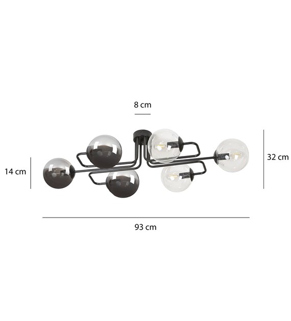 BRENDI Plafonnier 6 sources, design minimaliste, verre transparent BRENDI 6A BL MIX 3" ne contient pas d'éléments clairement traduisibles car il semble être un nom de produit spécifique. Toutefois, s'il s'agit d'un titre de modèle ou de série,...