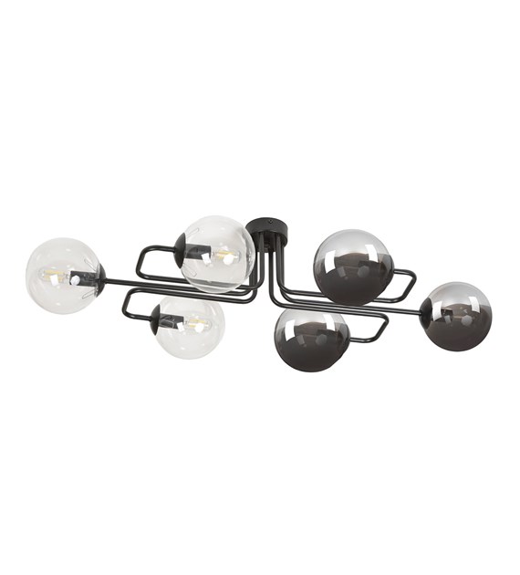 BRENDI Plafonnier 6 sources, design minimaliste, verre transparent BRENDI 6A BL MIX 3" ne contient pas d'éléments clairement traduisibles car il semble être un nom de produit spécifique. Toutefois, s'il s'agit d'un titre de modèle ou de série,...