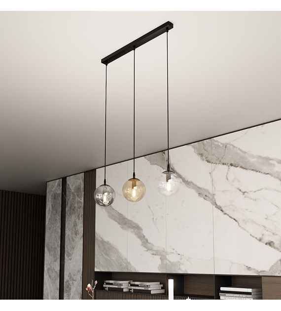 COSMO 3 BL MIX Lampe suspendue design, verre tendance, lumière ample COSMO 3 BL MIX" traduit en français reste "COSMO 3 BL MIX" car il s'agit d'un nom de produit qui ne nécessite pas de traduction