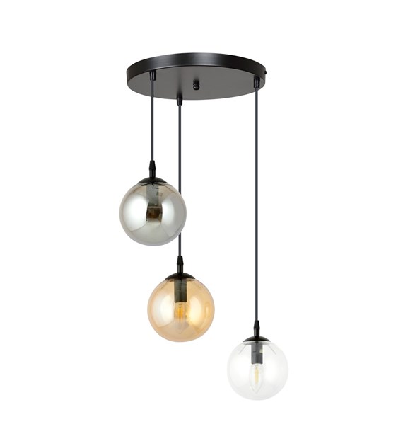 Lampe suspendue COSMO 3 Mix - verre premium, éclairage optimal COSMO 3 BL PREMIUM MIX