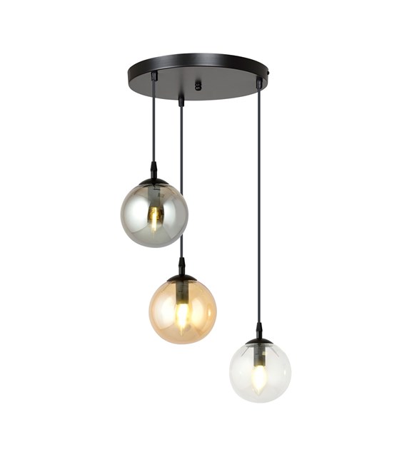 Lampe suspendue COSMO 3 Mix - verre premium, éclairage optimal COSMO 3 BL PREMIUM MIX