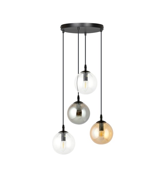 Lampe suspendue COSMO 4 – design intemporel, verre premium COSMO 4 BL PREMIUM MIX
