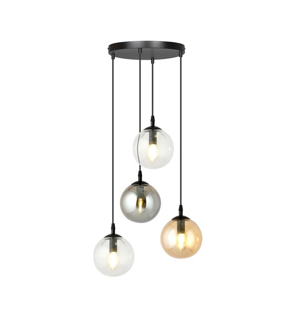 Lampe suspendue COSMO 4 – design intemporel, verre premium COSMO 4 BL PREMIUM MIX