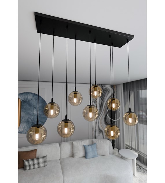 Lampe suspendue COSMO 9 Miel – verre chic, éclairage parfait COSMO 9 BL MIEL