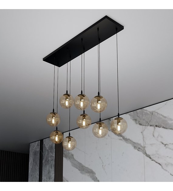 Lampe suspendue COSMO 9 Miel – verre chic, éclairage parfait COSMO 9 BL MIEL