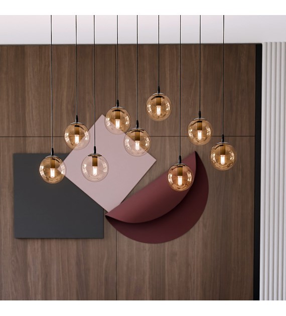 Lampe suspendue COSMO 9 Miel – verre chic, éclairage parfait COSMO 9 BL MIEL