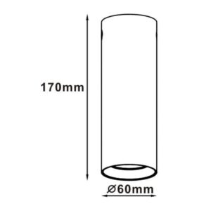 Downlight MANACOR 17 GU10 - anneau noir/or