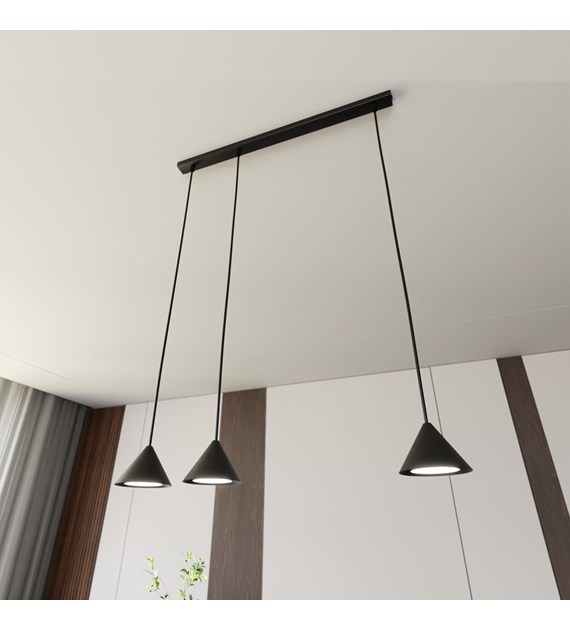 ELIT 3 Noir – Lampe suspendue conique qui sublime chaque pièce ELIT 3 NOIR