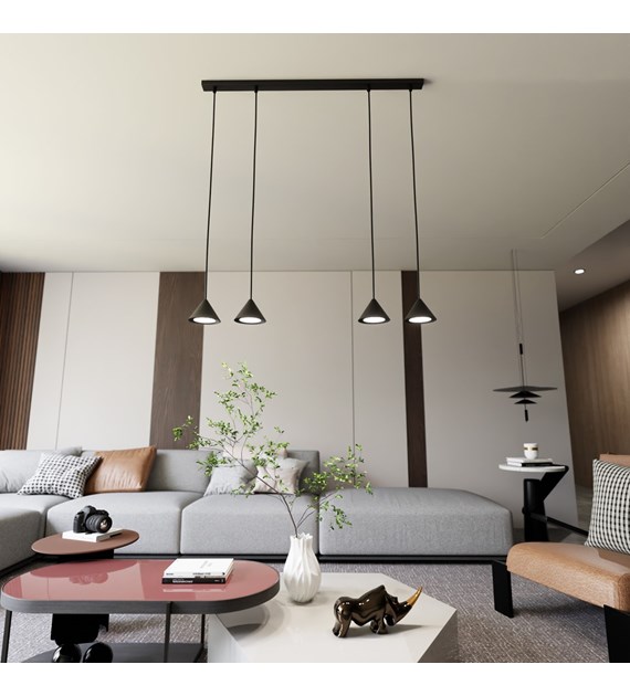 Lampe suspendue ELIT 4 Noir – design conique minimaliste ELIT 4 NOIR