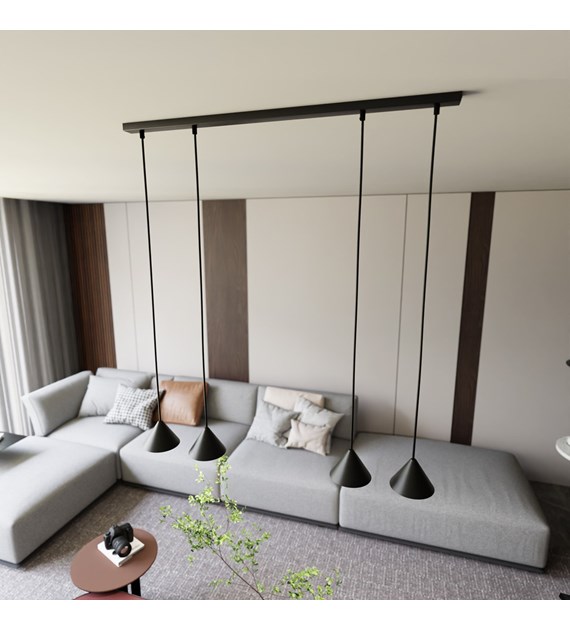 Lampe suspendue ELIT 4 Noir – design conique minimaliste ELIT 4 NOIR
