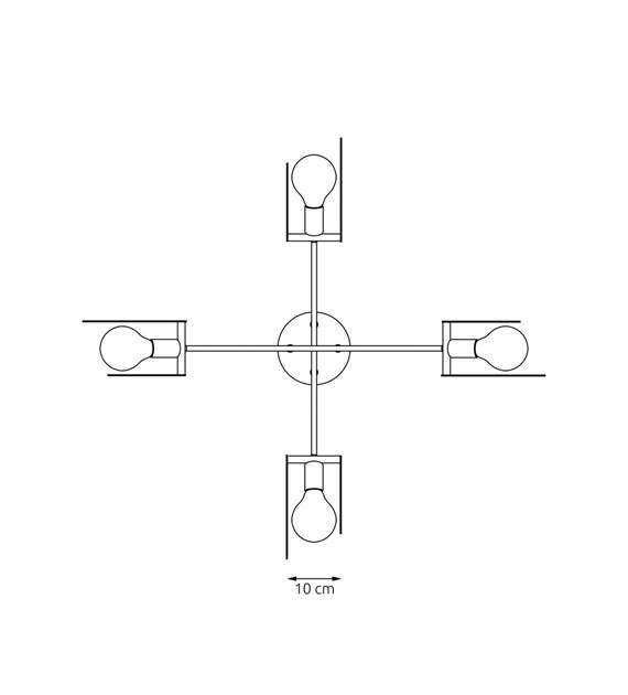 Lampe suspendue Euforia en métal, design géométrique moderne EUFORIA 4 WH
