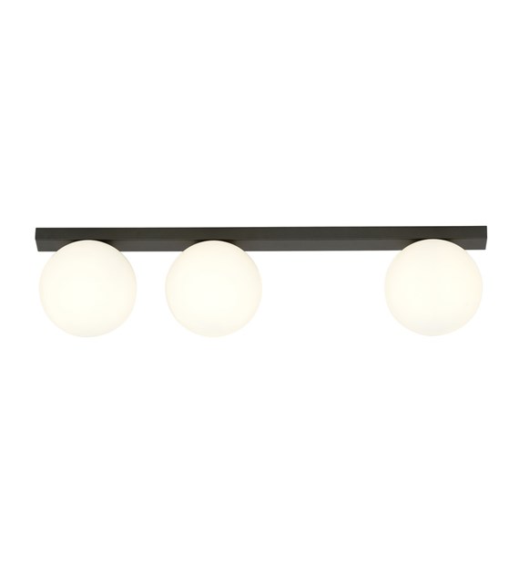 Plafonnier design FIT 3 Noir/Opale - fabriqué en Pologne FIT 3 NOIR/OPALE