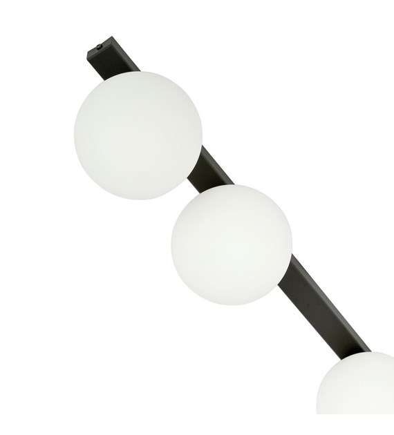Plafonnier design FIT 3 Noir/Opale - fabriqué en Pologne FIT 3 NOIR/OPALE