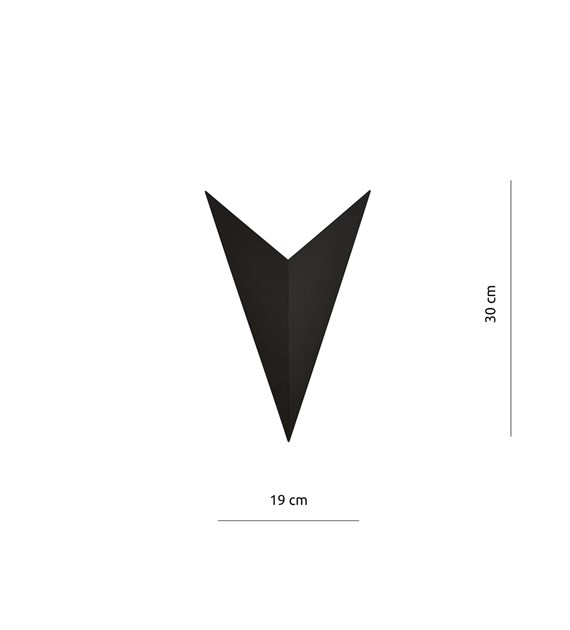 Applique murale FORME 4, verre et métal noir design minimaliste FORME 4