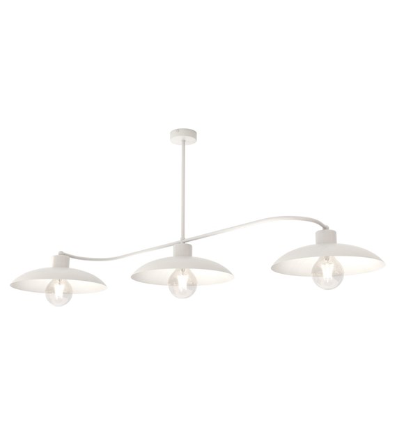 Plafonnier FOSTER 3 blanc, métal, design loft industriel, 3 sources FOSTER 3 BLANC