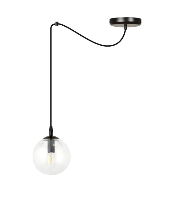 Lampe suspendue GIGI 1, verre transparent, fabrication polonaise GIGI 1 BL TRANSPARENT