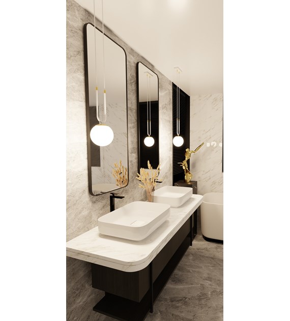 GLAM suspension en verre, finitions dorées, 1-4 sources, Pologne GLAM 1 BLANC/OPALE