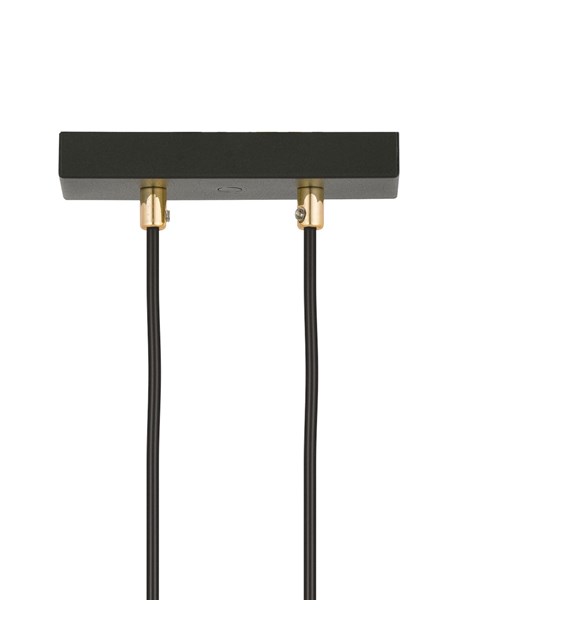 GLAM suspension design en verre, finitions dorées, 1–4 sources GLAM 1 NOIR/TRANSPARENT