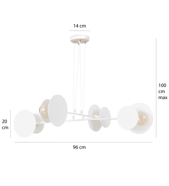 IDEA 4 Blanc - Luminaire suspendue minimaliste salon-escalier-couloir IDÉE 4 BLANC