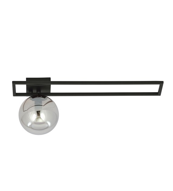 Plafonnier IMAGO 1 C Noir Grafit – style industriel, abat-jour verre IMAGO 1C NOIR/GRAFIT