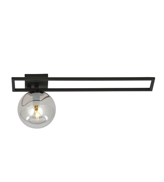 Plafonnier IMAGO 1 C Noir Grafit – style industriel, abat-jour verre IMAGO 1C NOIR/GRAFIT