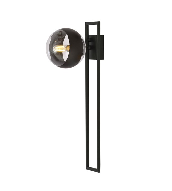 Plafonnier IMAGO 1 C Noir Rayé – Design industriel en métal et verre IMAGO 1C NOIR/RAYURE