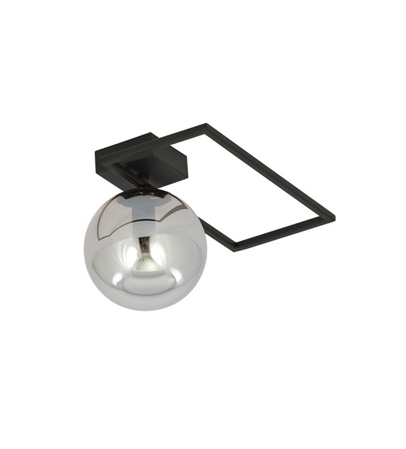 Plafonnier design IMAGO 1 D Noir Graphit métal poudré verre IMAGO 1D NOIR/GRAFIT