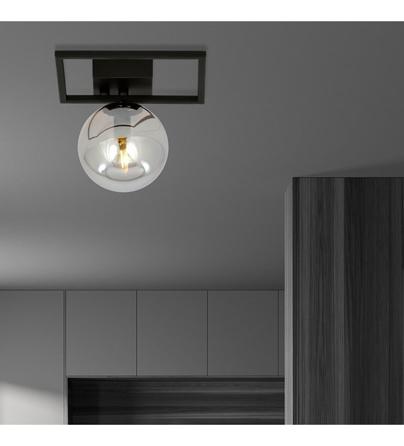 Plafonnier IMAGO 1 E en noir et gris anthracite IMAGO 1E NOIR/GRIS ANTHRACITE