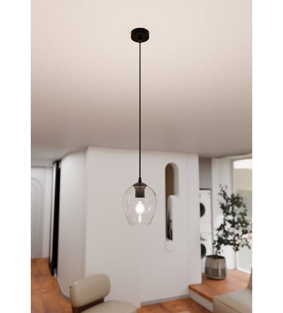 ISTAR suspension minimaliste abat-jours en verre, origine Pologne ISTAR 1 BL TRANSPARENT
