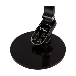 Lampe de bureau LED avec horloge RAGAS 9W CCT DIM CRI95 noire