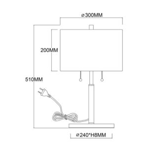 Lampe de table FOGO 2xE27 - blanc