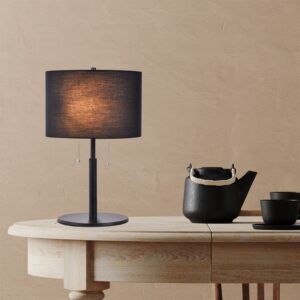 Lampe de table FOGO 2xE27 - noir