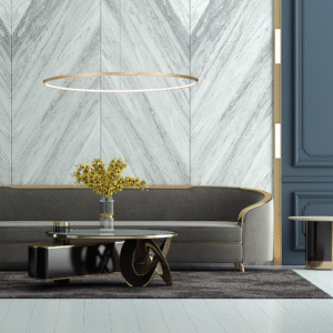 Lampe suspendue Saturno Or 57W LED