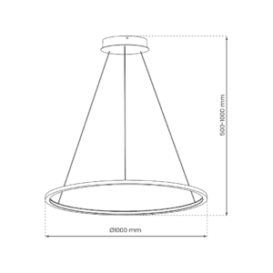 Lampe suspendue Saturno Or 57W LED