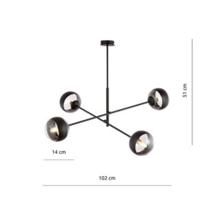 LINEAR 4 NOIR/RAYURE