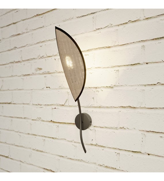 Applique murale LOTUS K1 noir/rotin, design ethnique haut de gamme LOTUS K1 NOIR/ROTIN