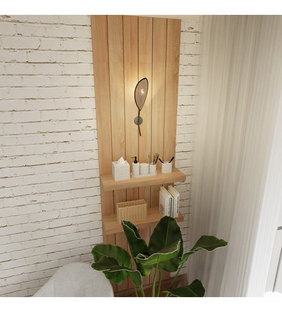 Applique murale LOTUS K1 noir/rotin, design ethnique haut de gamme LOTUS K1 NOIR/ROTIN
