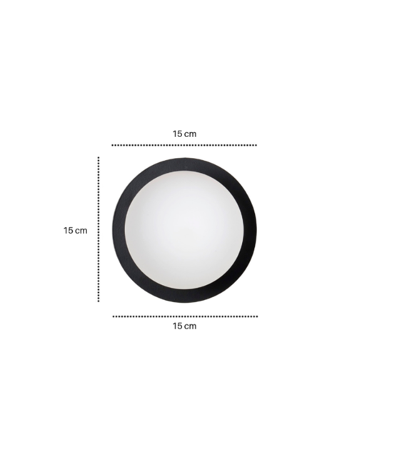 Applique murale design MINERVA K1, opaline noir ou blanc intemporelle MINERVA K1 NOIR