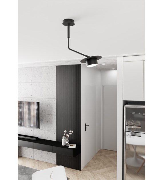 MIZU 1 Lampe suspendue noire, bras orientables loft industriel MIZU 1 BL