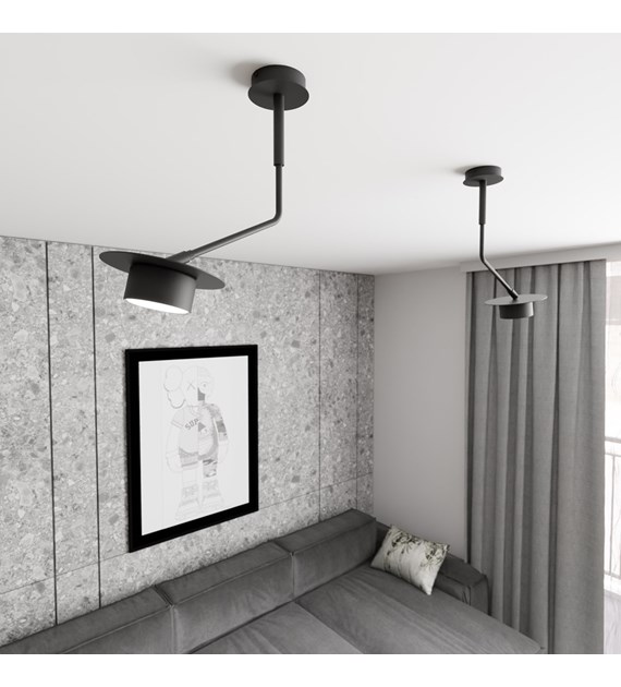 MIZU 1 Lampe suspendue noire, bras orientables loft industriel MIZU 1 BL