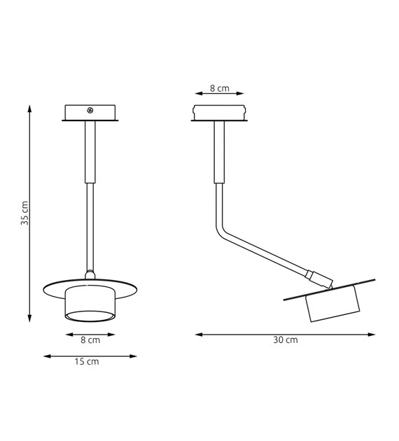 MIZU 1 Lampe suspendue noire, bras orientables loft industriel MIZU 1 BL