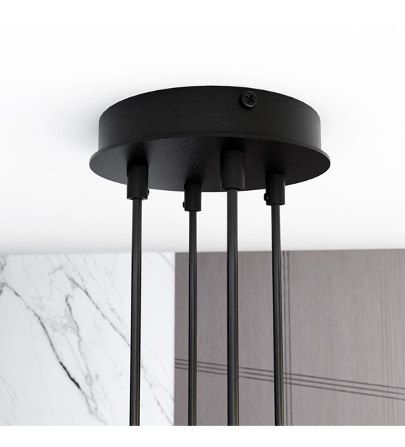 Lampe suspendue Modus 4 Noir, design scandinave à bras entrecroisés MODUS 4 NOIR