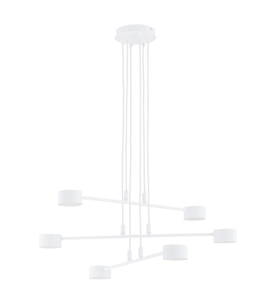 Lampe suspendue Modus 6 blanche — design scandinave, bras croisés MODUS 6 BLANC
