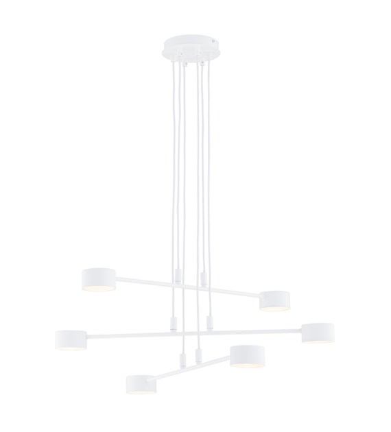 Lampe suspendue Modus 6 blanche — design scandinave, bras croisés MODUS 6 BLANC