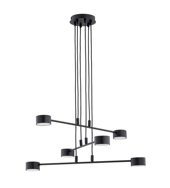 Modus 6 Noir – Lampe suspendue scandinave à bras entrecroisés MODUS 6 NOIR
