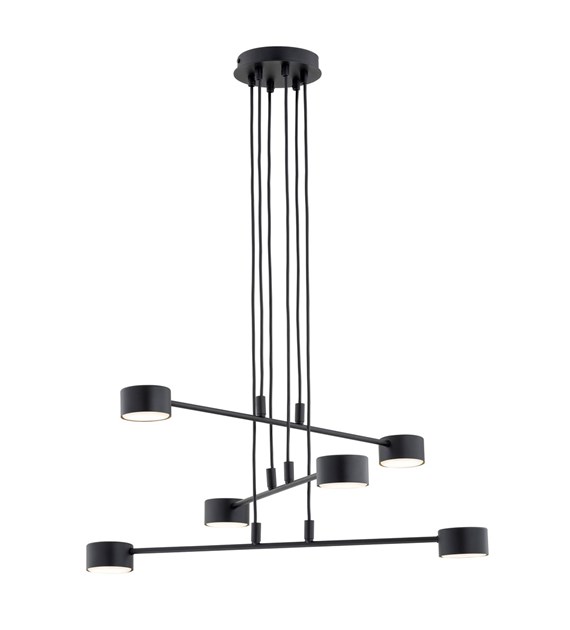 Modus 6 Noir – Lampe suspendue scandinave à bras entrecroisés MODUS 6 NOIR