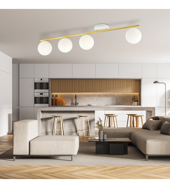 Plafonnier MONZA 4 Blanc Opal – Design minimaliste fabriqué en Pologne MONZA 4 BLANC OPAL